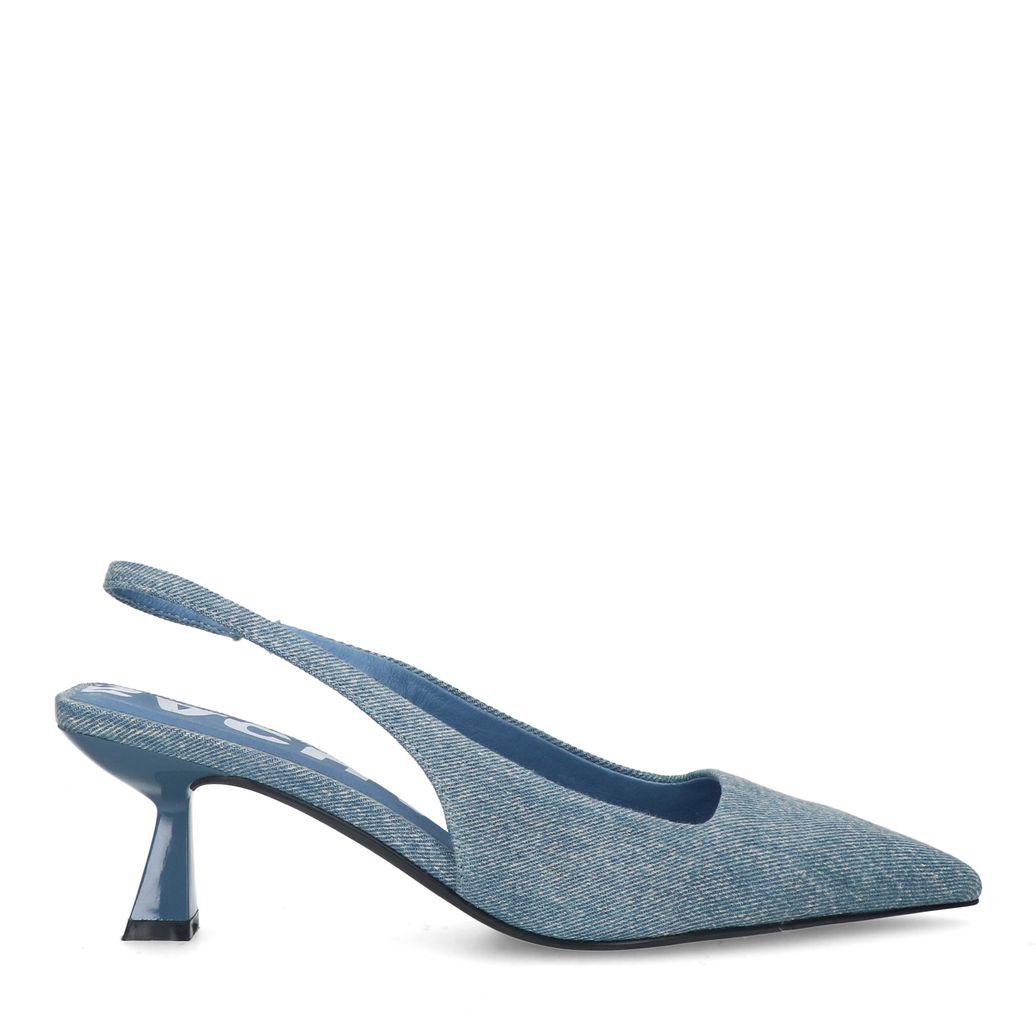 Escarpins slingback denim