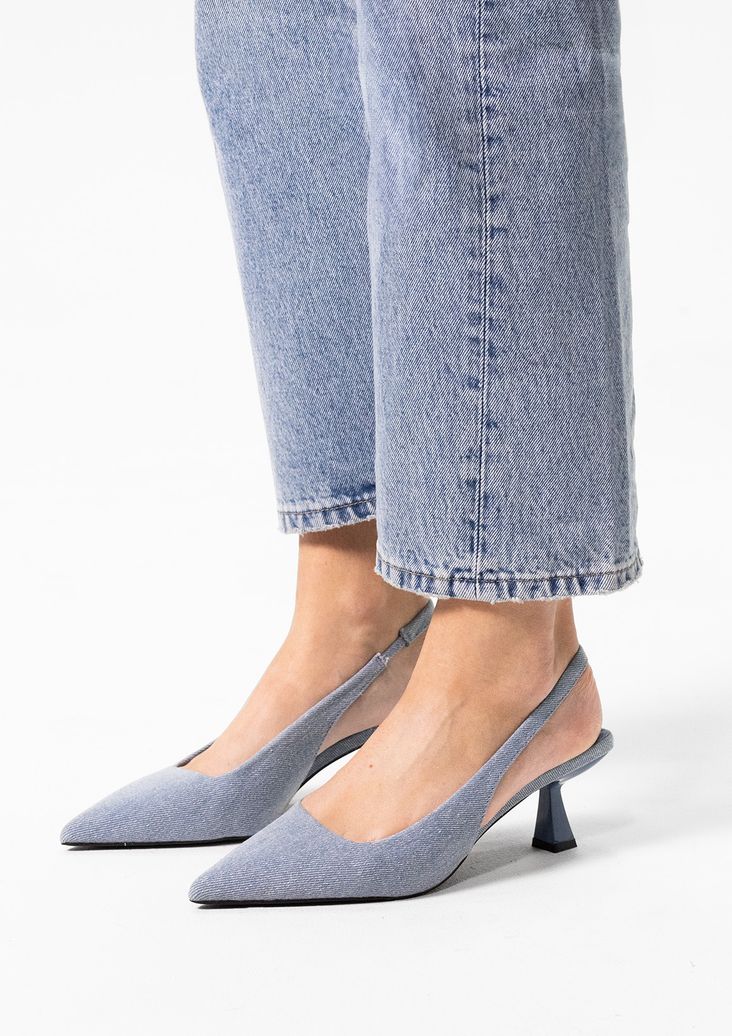 Escarpins slingback denim