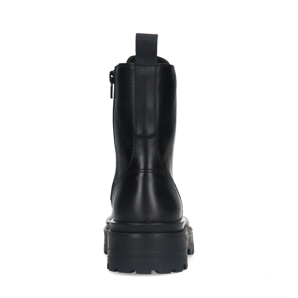Bottines à lacets en cuir - noir