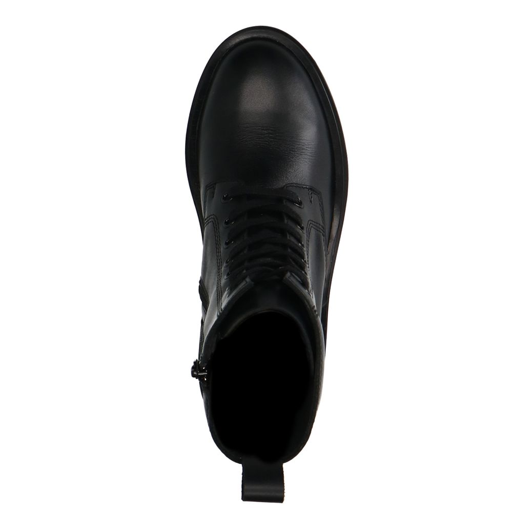 Bottines à lacets en cuir - noir