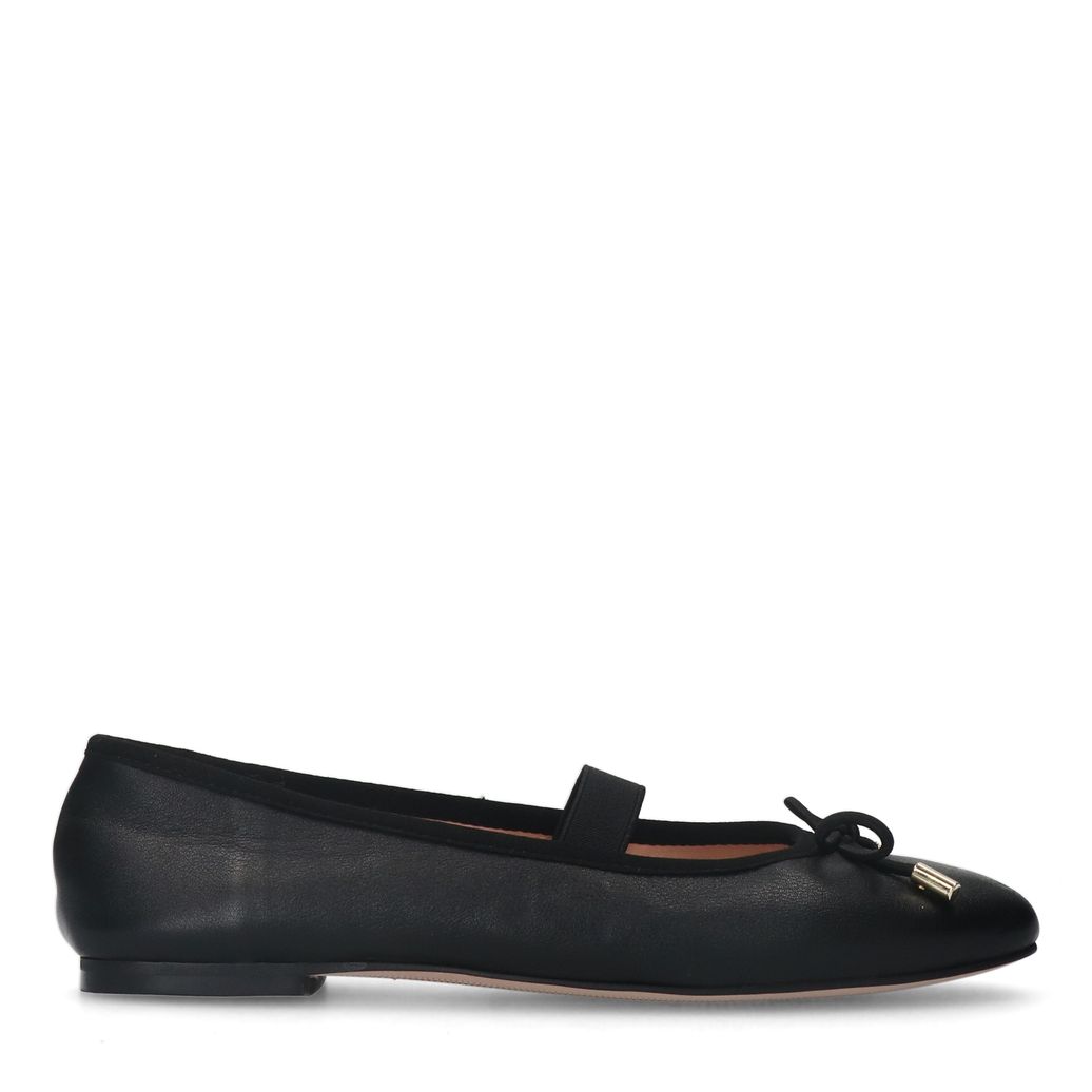 Zwarte ballerina's met strikje