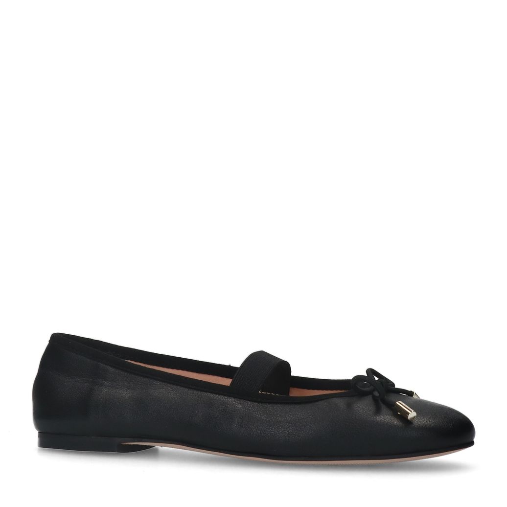 Zwarte ballerina's met strikje