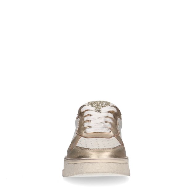 Gouden metallic sneakers met glitters
