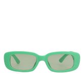 Eckige grüne Sonnenbrille
