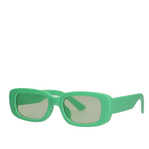 Eckige grüne Sonnenbrille
