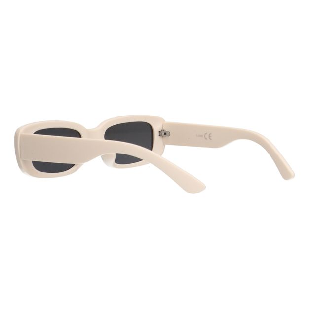 Off-white rechthoekige zonnebril