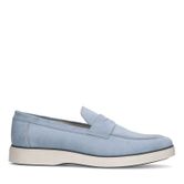 Penny loafers en daim - bleu clair