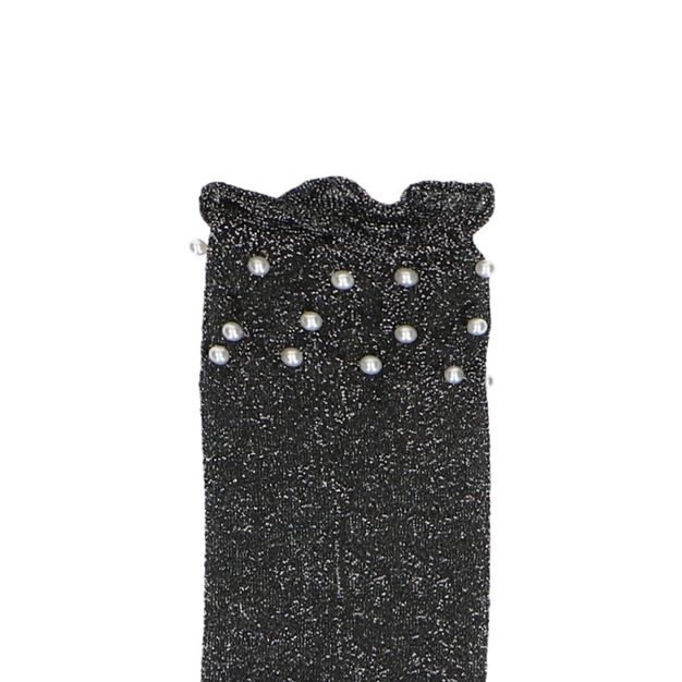 Sacha x Blitsbee Socquettes pailletées avec perles - noir