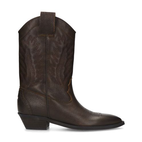 Braune Western Boots aus Leder