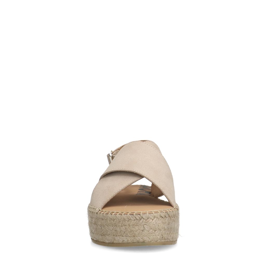 Sandales daim à plateforme - beige