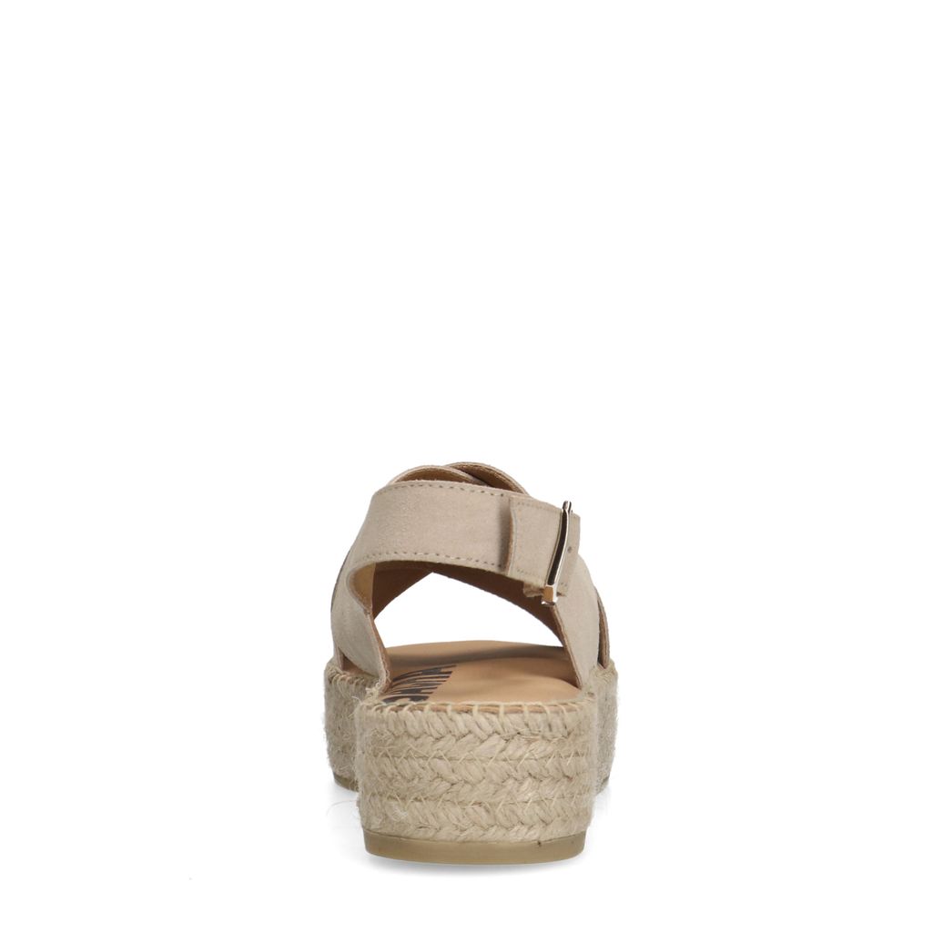 Sandales daim à plateforme - beige