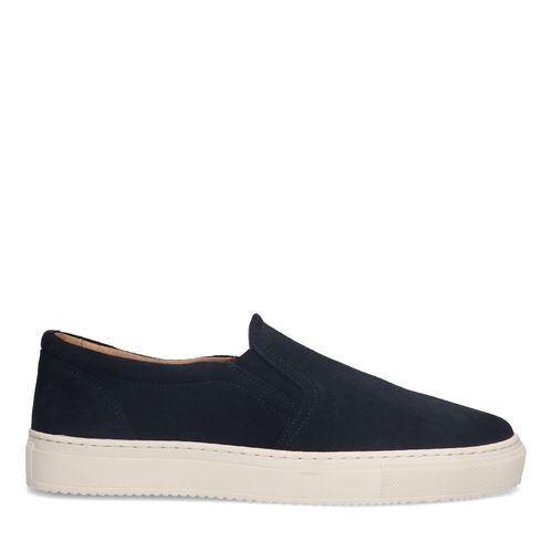 Donkerblauwe suéde loafers