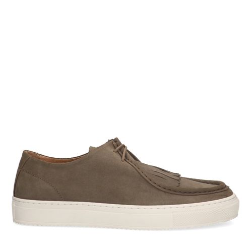 Chaussures à lacets en daim - taupe