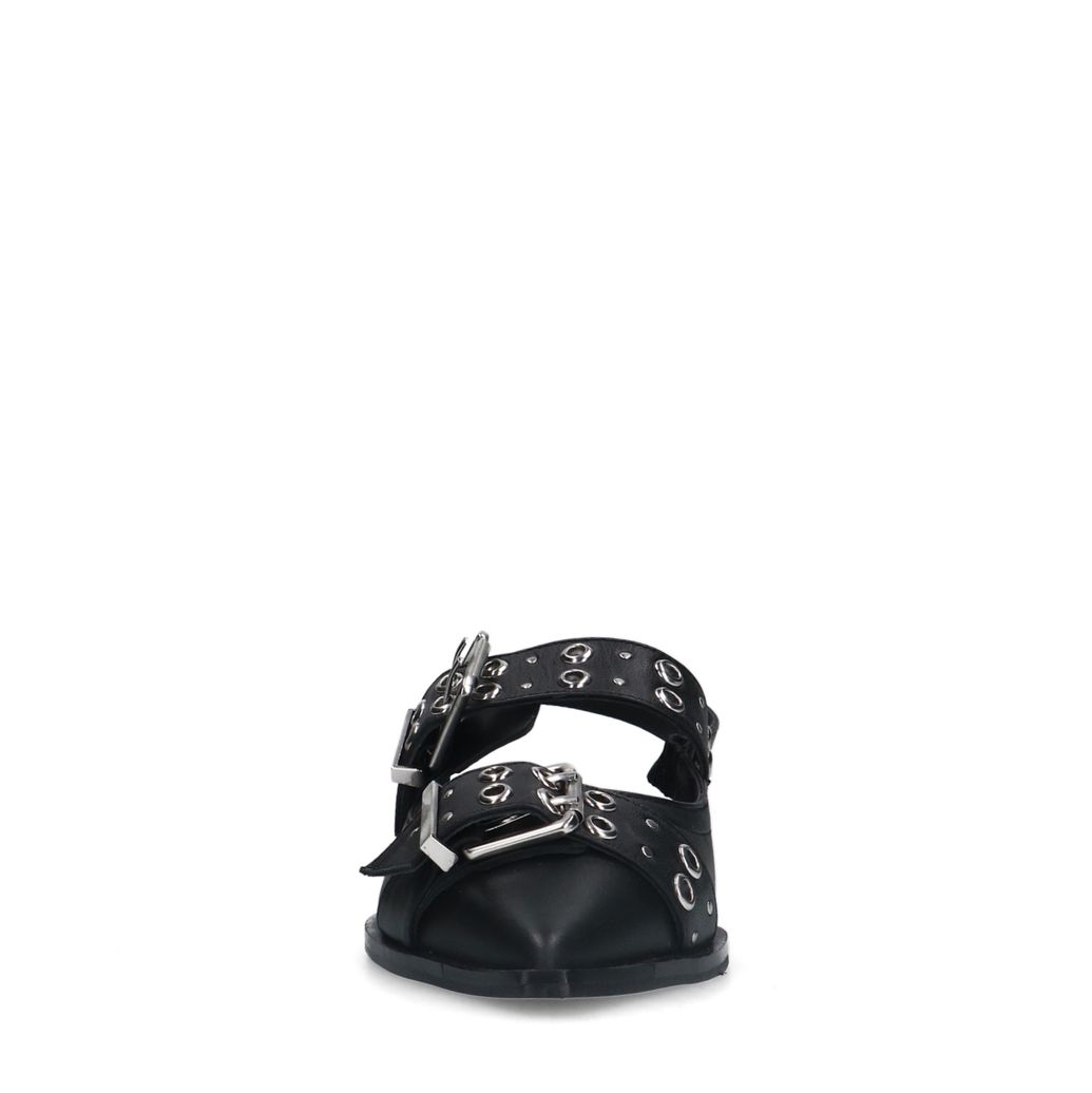 Zwarte buckle slingbacks