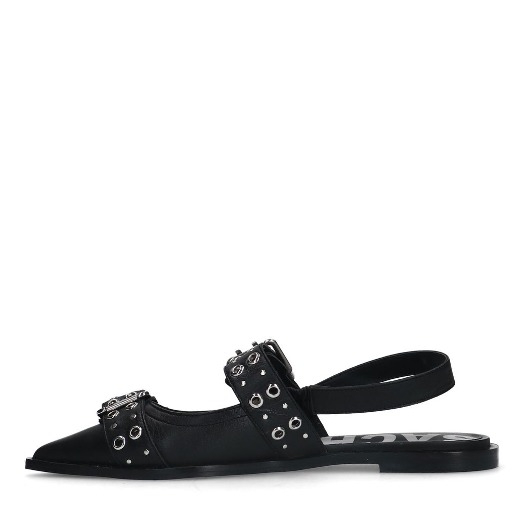 Slingbacks à boucles - noir