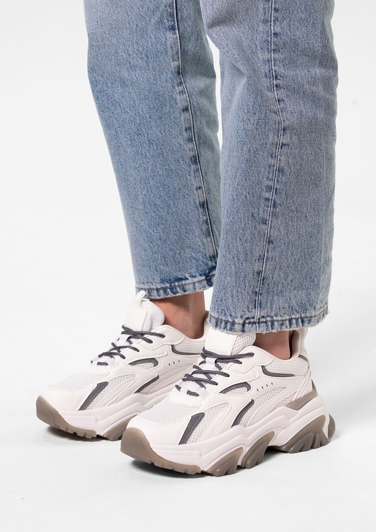 Baskets chunky - blanc
