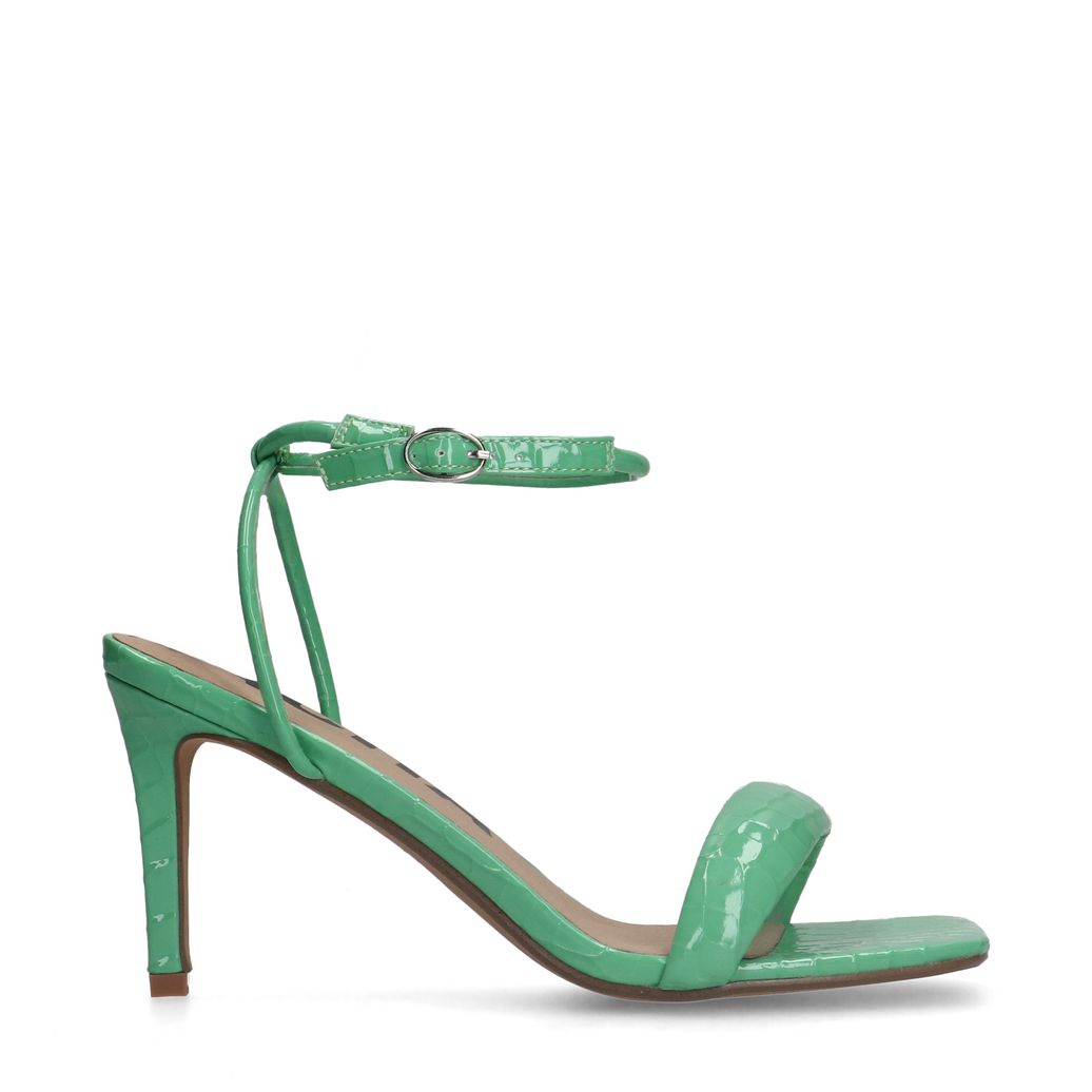 Groene sandalen met hak