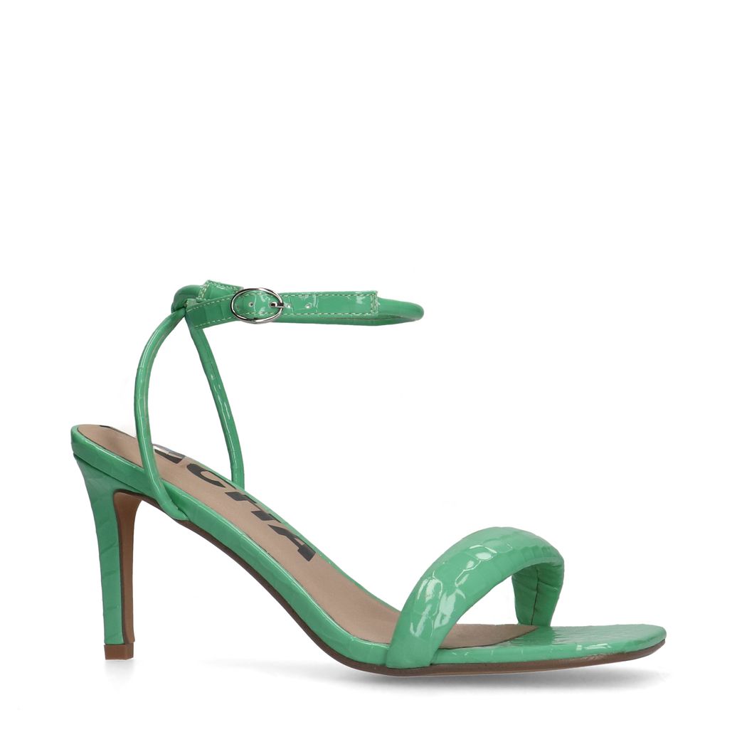 Groene sandalen met hak