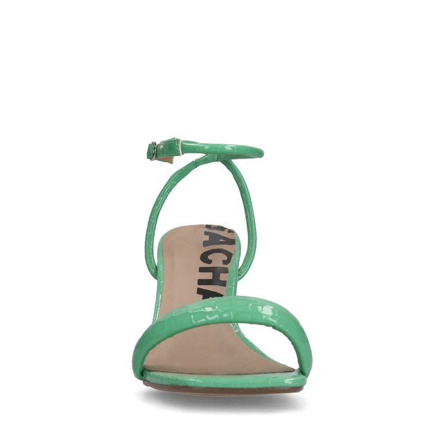 Groene sandalen met hak