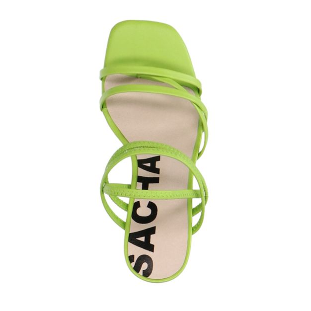 Groene hak sandalen met bandjes