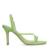 Groene sandalen met naaldhak