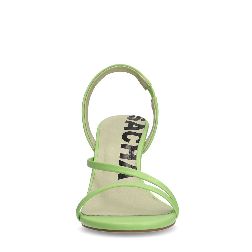Groene sandalen met naaldhak