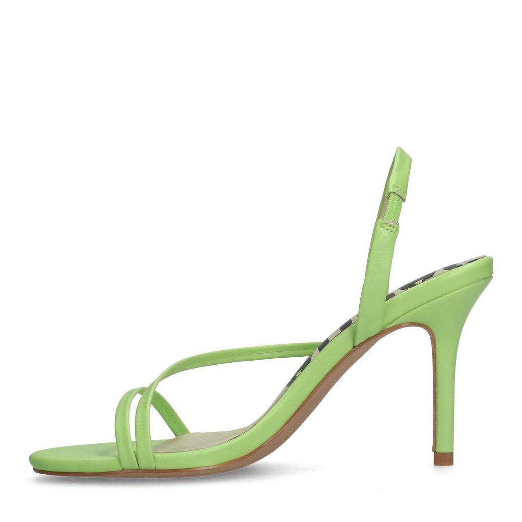 Groene sandalen met naaldhak