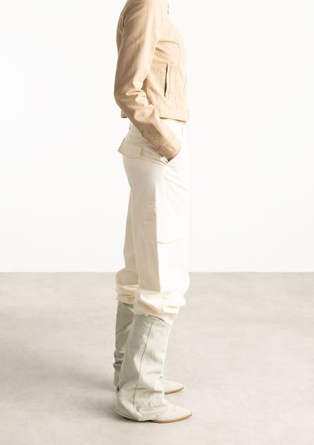 Denim cowboylaarzen met flap