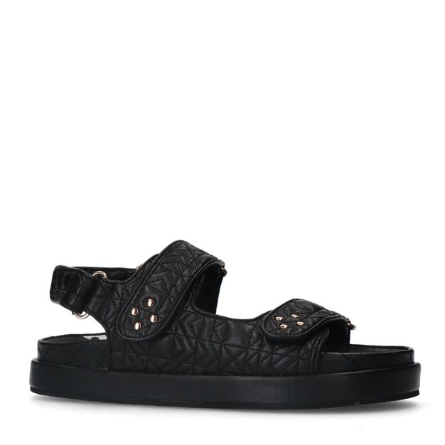 Zwarte chunky sandalen met studs