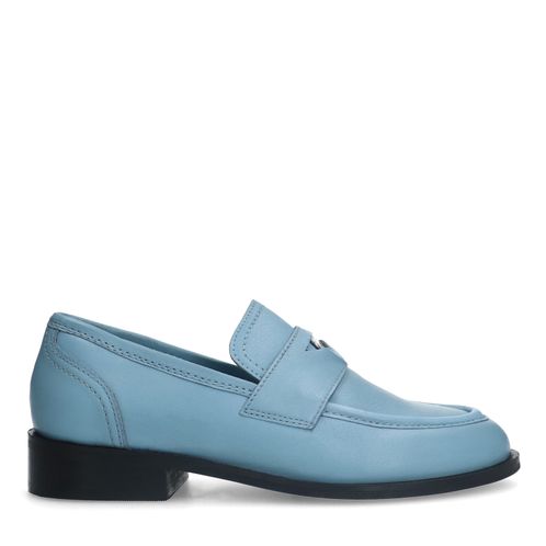 Penny loafers en cuir - bleu