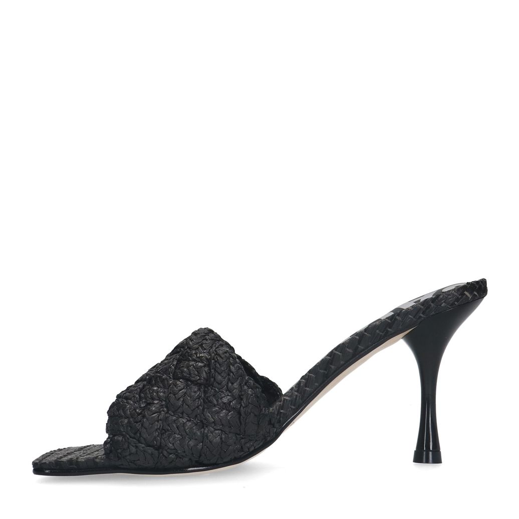 Zwarte muiltjes met gevlochten detail