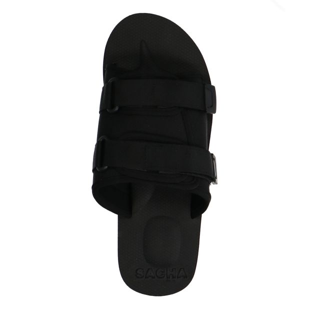 Schwarze Sandalen mit Klettverschluss