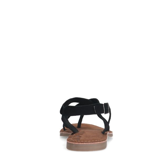 Zwarte sandalen met gekruiste bandjes