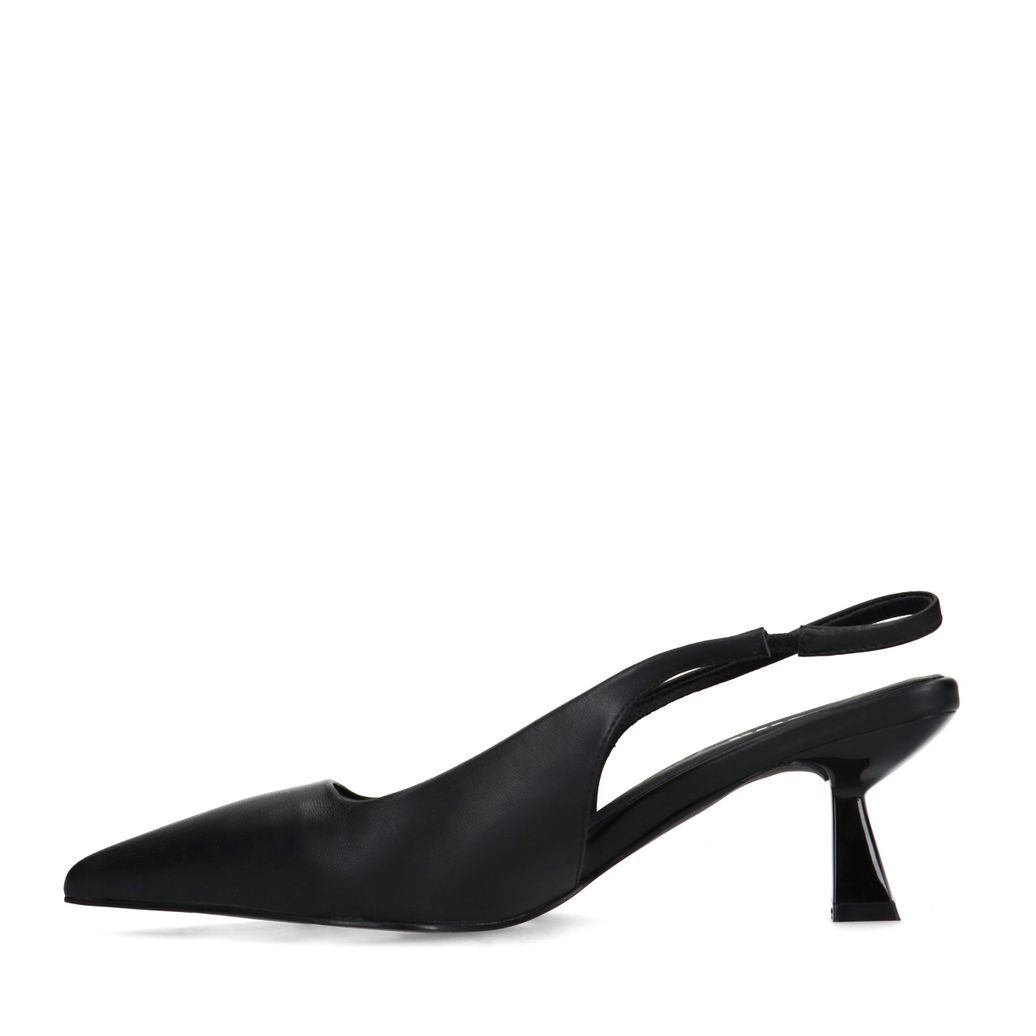 Escarpins slingback en cuir - noir