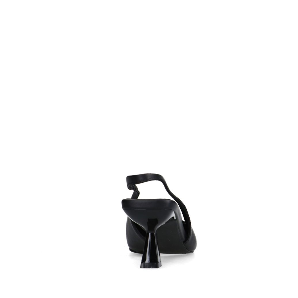 Escarpins slingback en cuir - noir