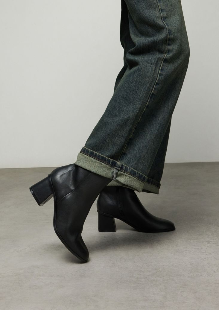 Bottines à talon cubain - noir