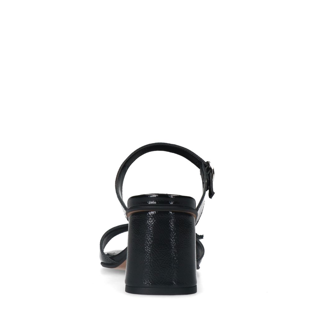 Sandales à talon en cuir - noir