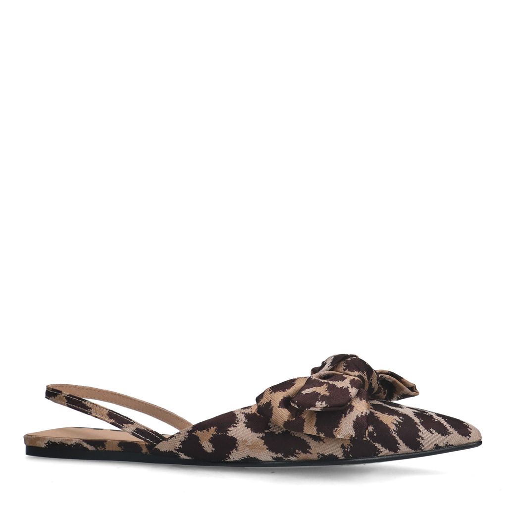 Slingbacks mit Leoprint und Schleife