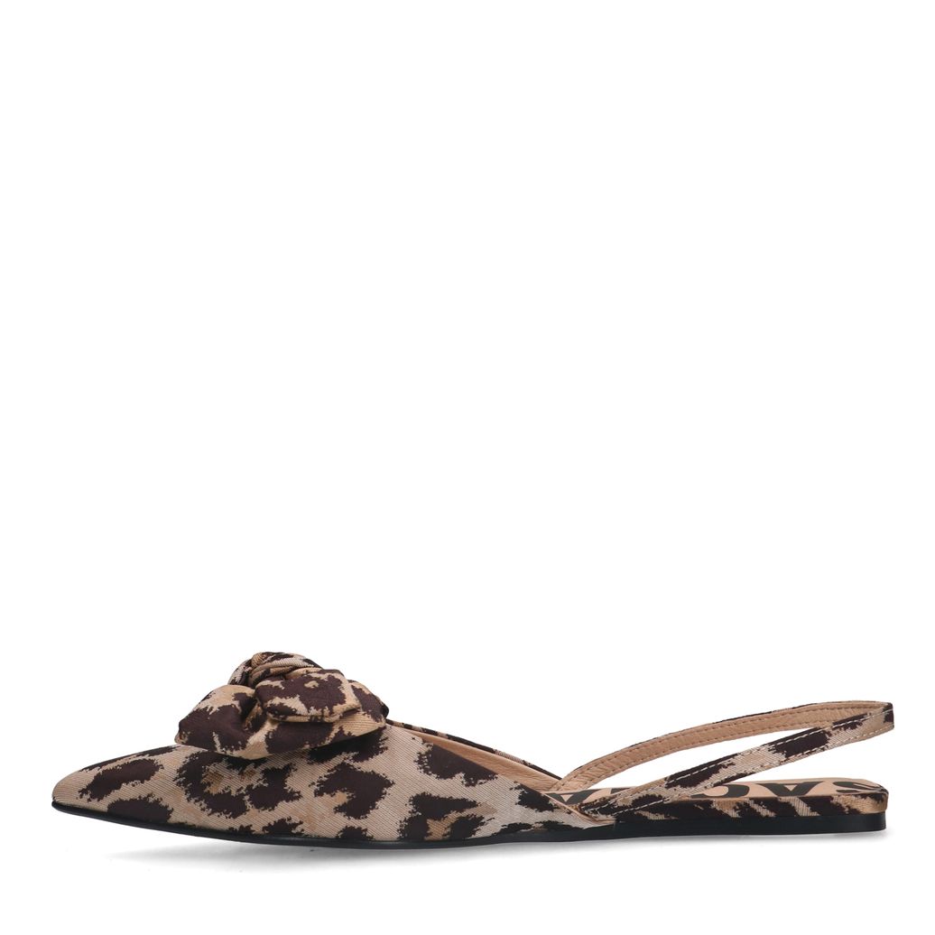 Slingbacks mit Leoprint und Schleife