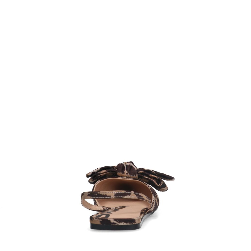 Slingbacks mit Leoprint und Schleife