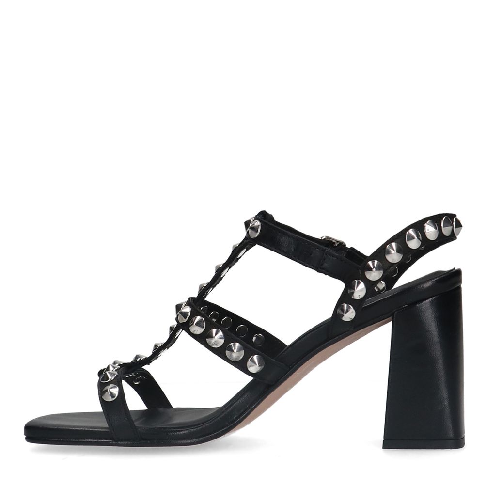 Zwarte sandalen met hak