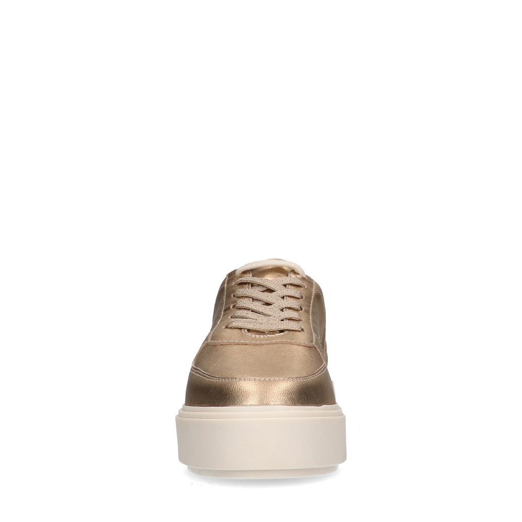Gouden metallic leren sneakers