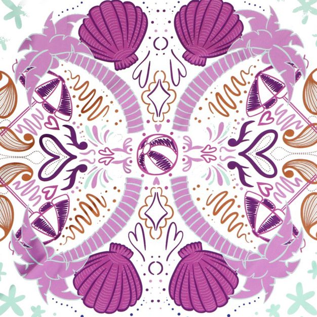 Foulard à imprimé - violet