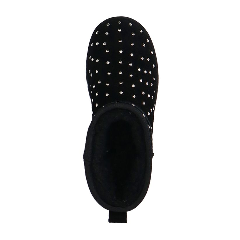 Zwarte suède enkelboots met studs