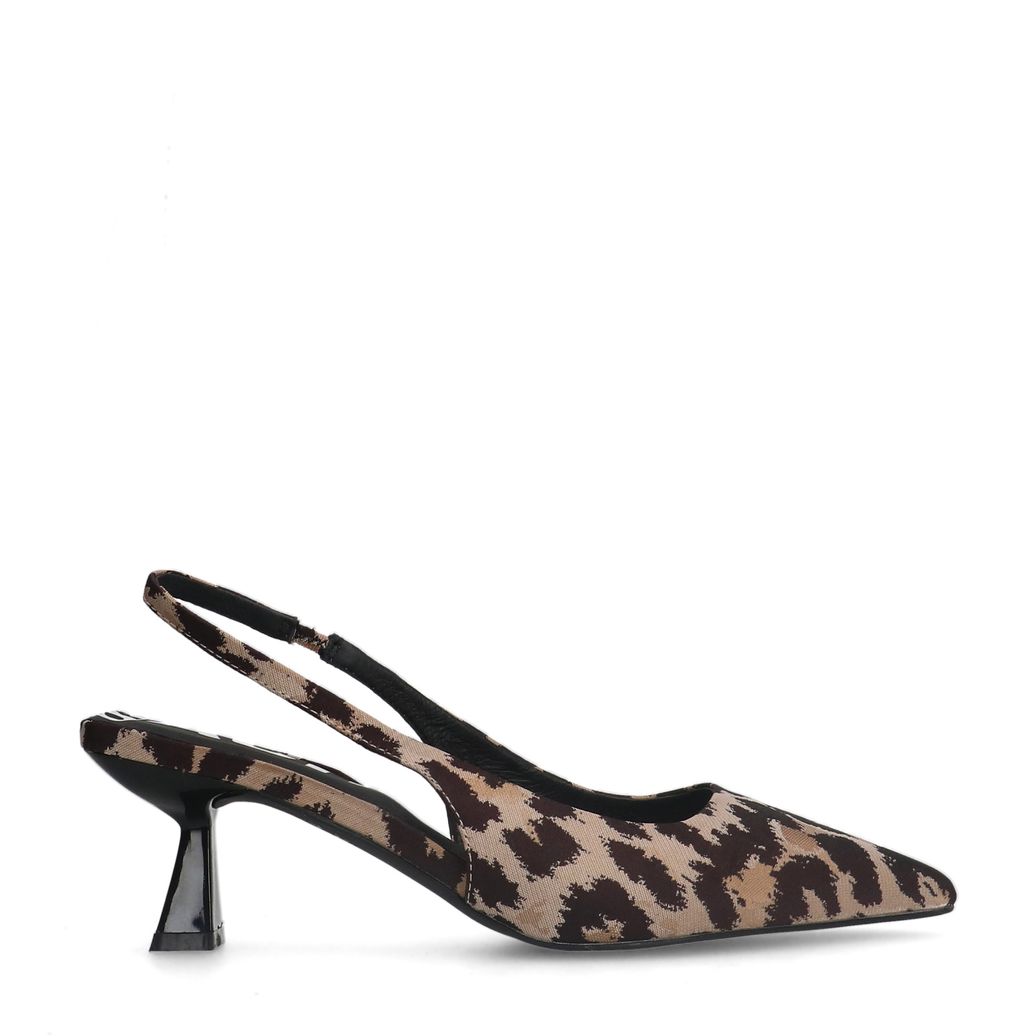 Slingbackpumps mit Leoprint