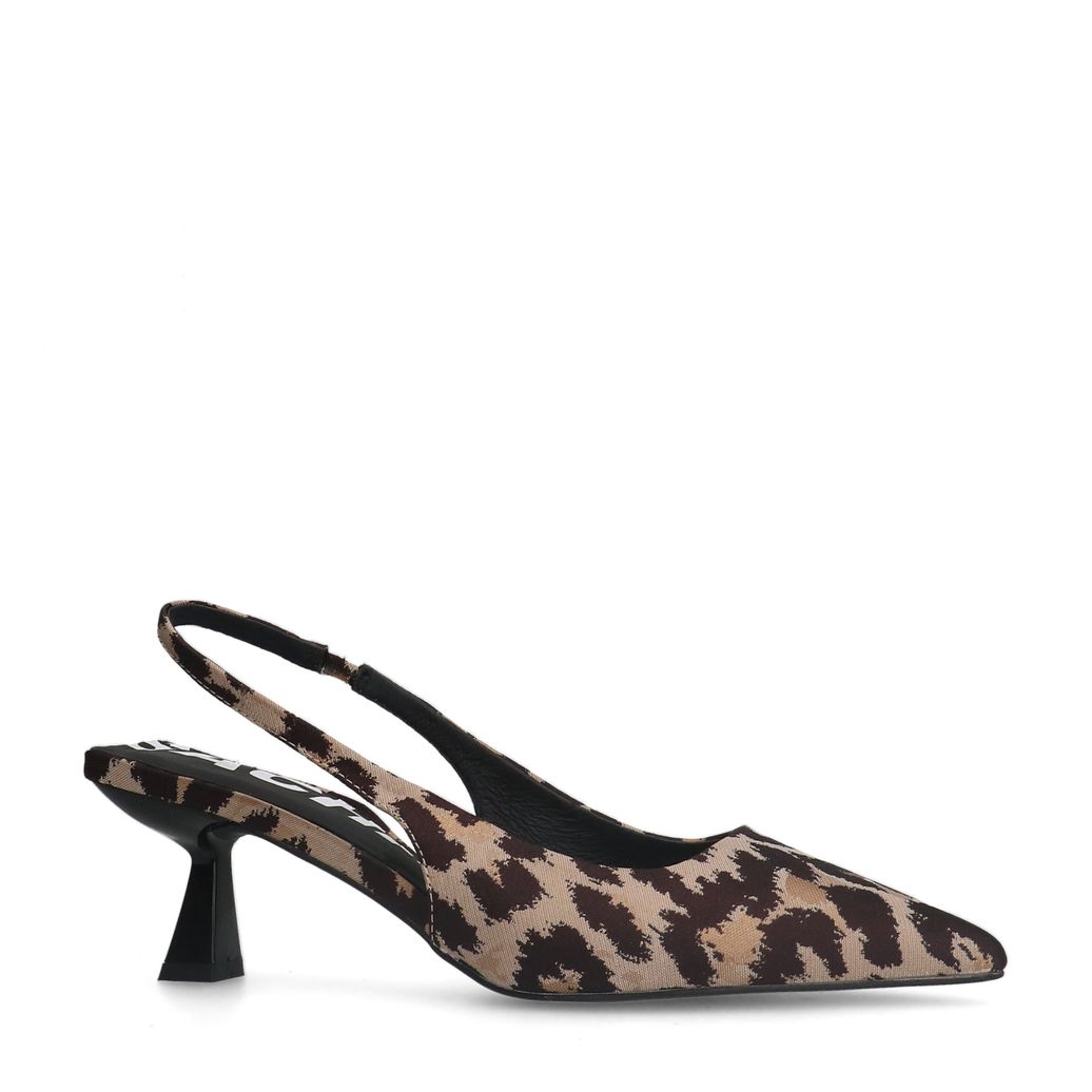 Slingbackpumps mit Leoprint