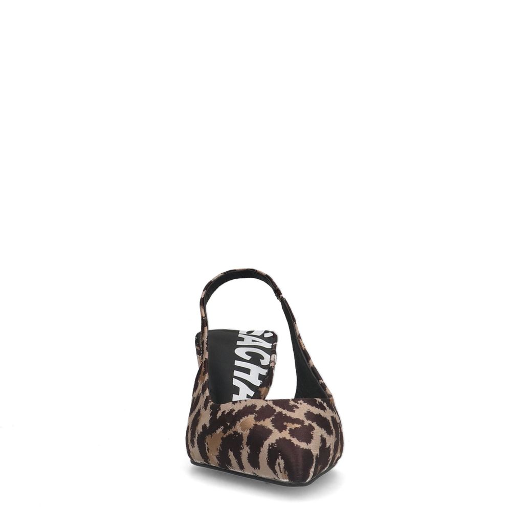 Slingbackpumps mit Leoprint