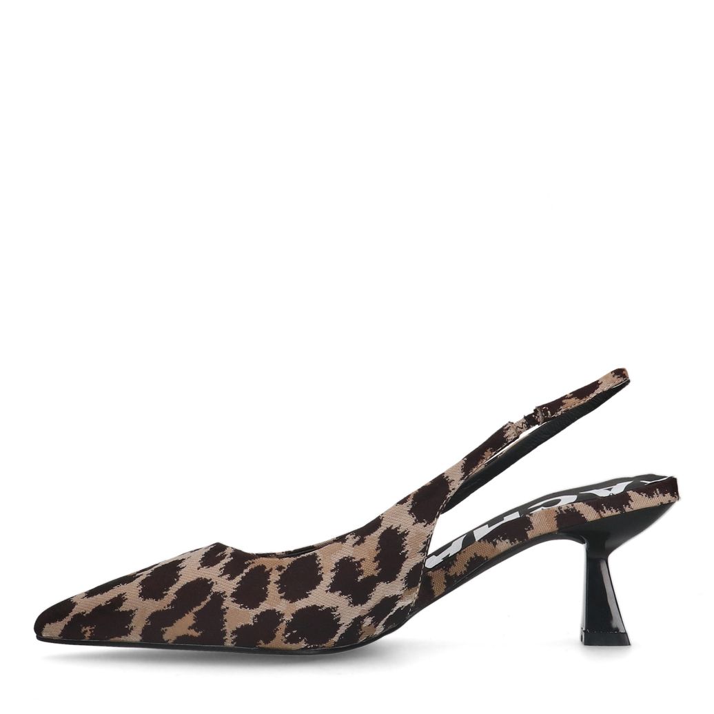 Slingbackpumps mit Leoprint