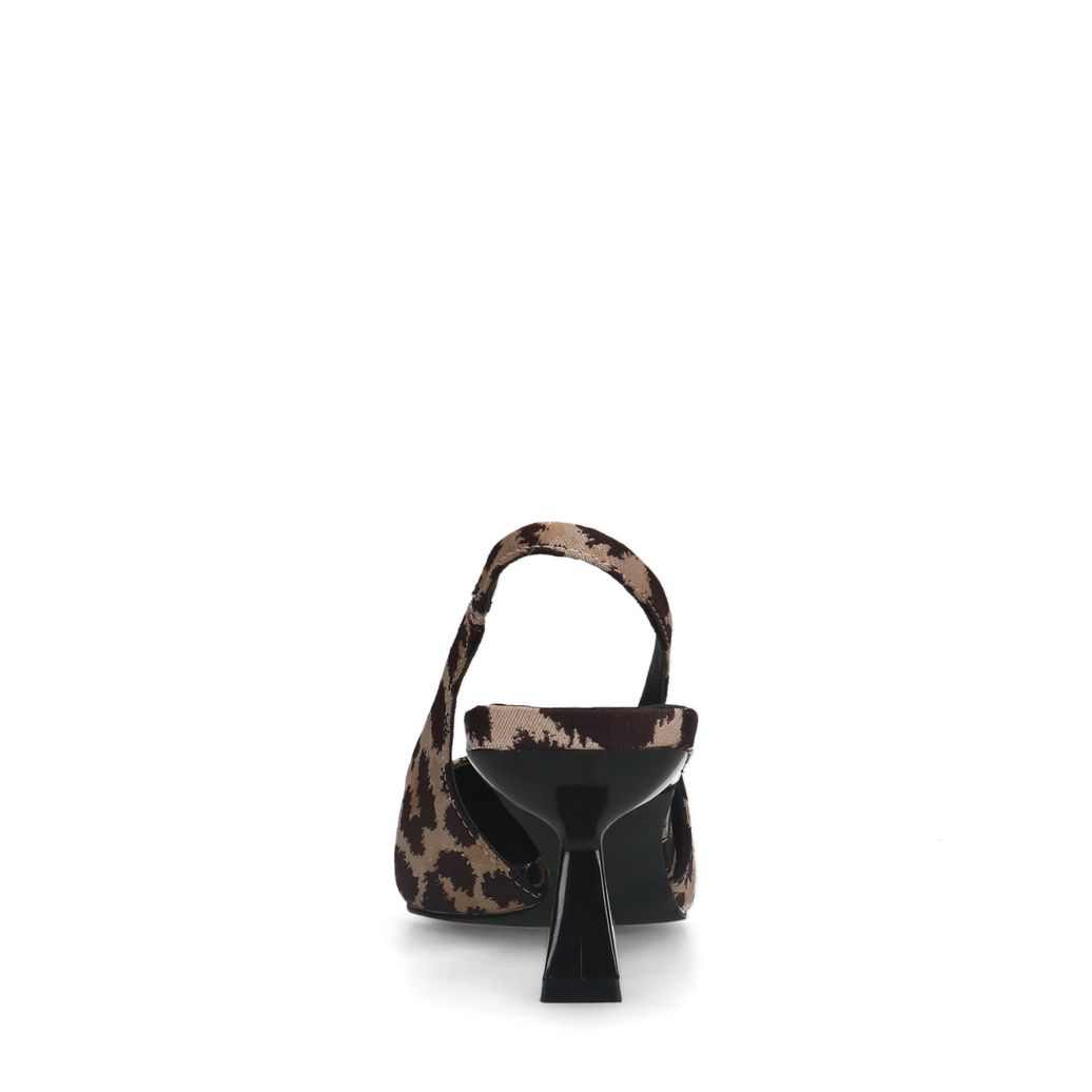 Slingbackpumps mit Leoprint