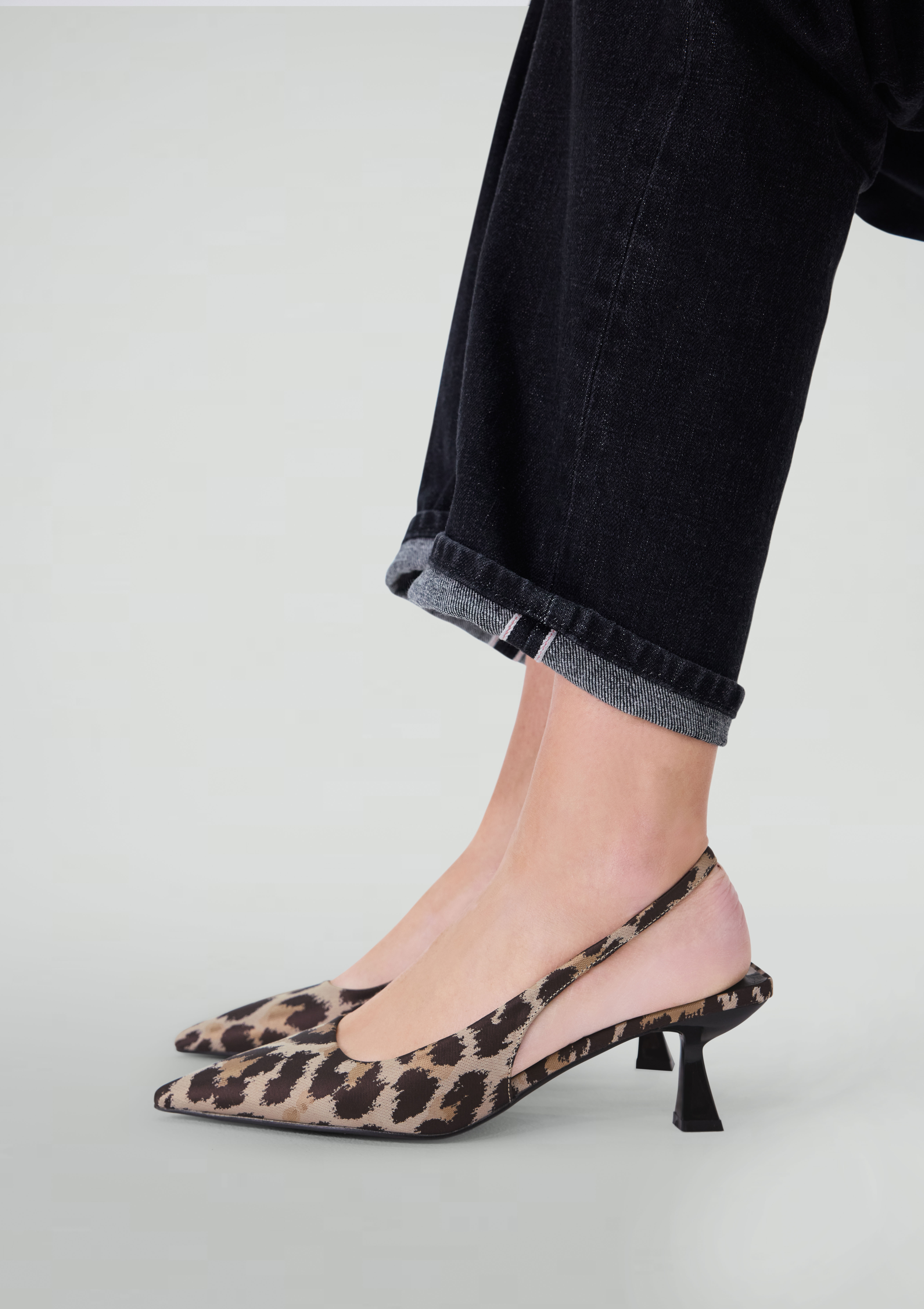 Hoge Hakken Tijgerprint Hakken Leopard Slingback Pumps